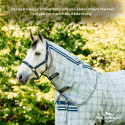 Vliegwerende halsbescherming Horseware Newmarket Marine witney Marineblauw