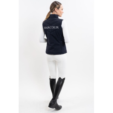 Mouwloos vest Harcour Pola dames Marine / wit Blauw