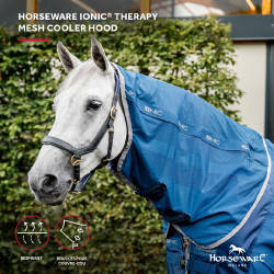 Nekbeschermer Horseware Ionic Therapy Mesh Cooler Bleu imperial / argent /Marine Blauw
