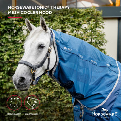 Nekbeschermer Horseware Ionic Therapy Mesh Cooler Bleu imperial / argent /Marine Blauw
