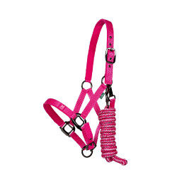 Halster en touw Horseware Newmarket Rose witney Roze