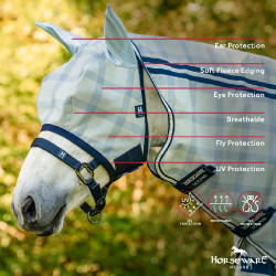 Horseware Newmarket vliegenmaskers Marine witney Marineblauw