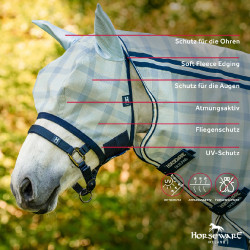 Horseware Newmarket vliegenmaskers Marine witney Marineblauw