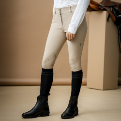 Horseware AA Aria rijbroek met kniestukken en middelhoge taille Beige Horseware AA Aria rijbroek met kniestukken en middelhoge taille Beige