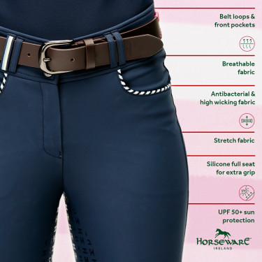 Broek Horseware Newmarket hoge taille full seat Broek Horseware Newmarket hoge taille full seat