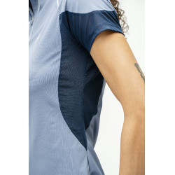 Polo 1/4 rits Horseware Stamina korte mouwen Blauw