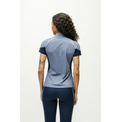 Polo 1/4 rits Horseware Stamina korte mouwen Blauw