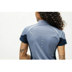 Polo 1/4 rits Horseware Stamina korte mouwen Blauw