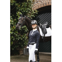 Wedstrijdpolo Horseware AA Alcina met lange mouwen Houtskool Grijs