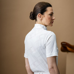 Wedstrijdpolo Horseware AA Elena met korte mouwen Wit