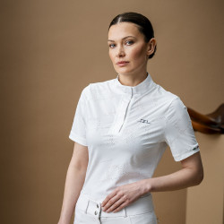 Wedstrijdpolo Horseware AA Elena met korte mouwen Wit