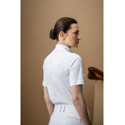 Wedstrijdpolo Horseware AA Elena met korte mouwen Wit