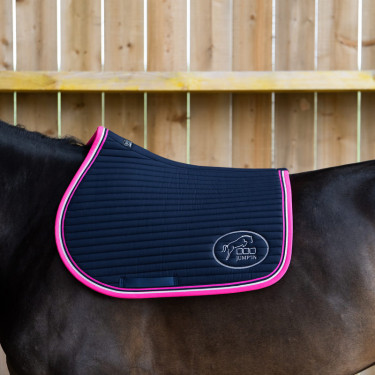 Jump'In Balthazar zadeldek Marine / fuchsia Blauw