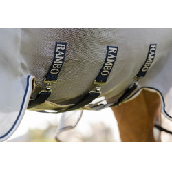 Vliegendeken Horseware Rambo Protector Integrated Zilver / marine