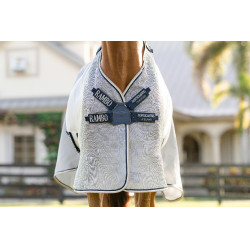 Vliegendeken Horseware Rambo Protector Fieldsafe Zilver / marine Vliegendeken Horseware Rambo Protector Fieldsafe Zilver / marine