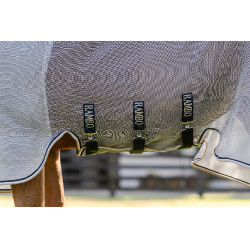 Vliegendeken Horseware Rambo Protector Fieldsafe Zilver / marine Vliegendeken Horseware Rambo Protector Fieldsafe Zilver / marine