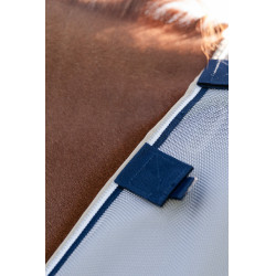 Vliegendeken Horseware Rambo Protector Fieldsafe Zilver / marine Vliegendeken Horseware Rambo Protector Fieldsafe Zilver / marine