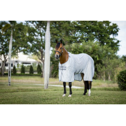 Vliegendeken Horseware Amigo Bug Buster Zilver / titaniumgrijs / zilver Vliegendeken Horseware Amigo Bug Buster Zilver / titaniumgrijs / zilver