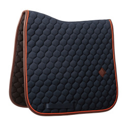 Zadeldoek Kentucky Onion quilt Leer Neon Marine Marineblauw