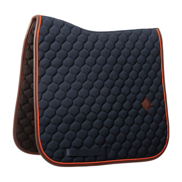 Zadeldoek Kentucky Onion quilt Leer Neon Marine Marineblauw