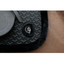 Kentucky Plaited zadeldek van imitatiebont Zwart