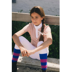 Wedstrijdpolo Kentucky Tokyo met korte mouwen voor meisjes Oudroze