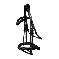 Bridon Waldhausen X-Line Stockholm gecombineerde pull back neusriem Zwart