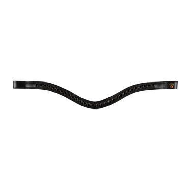 Waldhausen S-Line Blackshine gelakte hoofdstel met gecombineerde pull back neusriem Zwart