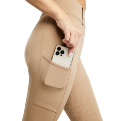 Legging Montar MoElaine logo lasersnede full grip dames Latté Bruin