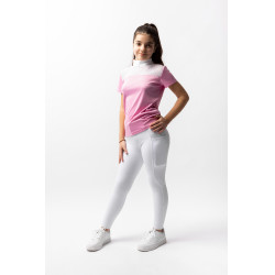 Wedstrijdpolo Horze Kaya kind strass Roze begonia Wedstrijdpolo Horze Kaya kind strass Roze begonia