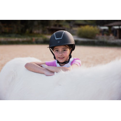 Wedstrijdpolo Horze Kaya kind strass Roze begonia Wedstrijdpolo Horze Kaya kind strass Roze begonia