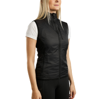 Mouwloos lichtgewicht MoRegina-vest Foil-logo dames Zwart