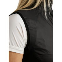 Mouwloos lichtgewicht MoRegina-vest Foil-logo dames Zwart