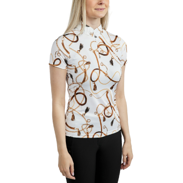 Damespolo met korte mouwen Montar Haily Bridle print Damespolo met korte mouwen Montar Haily Bridle print