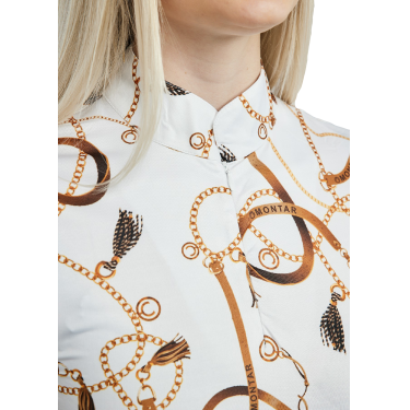 Damespolo met korte mouwen Montar Haily Bridle print Damespolo met korte mouwen Montar Haily Bridle print