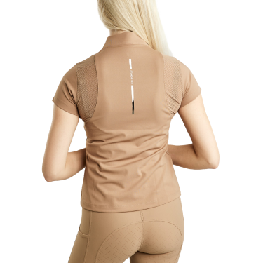 Montar MoStar trainingspolo met korte mouwen en mesh inzetstukken voor dames Montar MoStar trainingspolo met korte mouwen en mesh inzetstukken voor dames