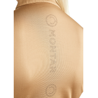 Montar MoElaine dames trainings-T-shirt met korte mouwen en laser uitgesneden logo Wit