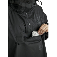 Lange regenjas Montar MoRianne zwart logo Lange regenjas Montar MoRianne zwart logo