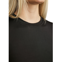 T-shirt van tricot met korte mouwen Montar MoStella lasergedrukt logo dames Zwart T-shirt van tricot met korte mouwen Montar MoStella lasergedrukt logo dames Zwart