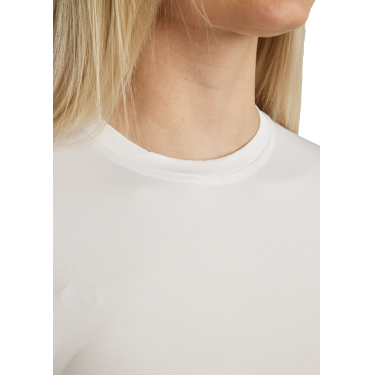 T-shirt van tricot met korte mouwen Montar MoStella lasergedrukt logo dames T-shirt van tricot met korte mouwen Montar MoStella lasergedrukt logo dames