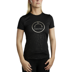 T-shirt met korte mouwen Montar MoSille Junior bedrukt logo gun metal dames