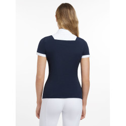 Wedstrijdshirt LeMieux Sophia met korte mouwen Marine Marineblauw Wedstrijdshirt LeMieux Sophia met korte mouwen Marine Marineblauw