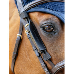 Oeillères de bridon LeMieux en cuir Bruin