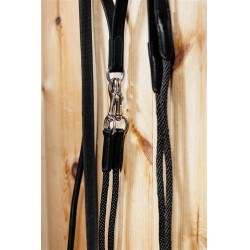 Rênes allemandes LeMieux en cuir Zwart