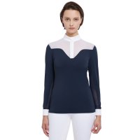 Wedstrijdpolo LeMieux Emily lange mouwen Marine