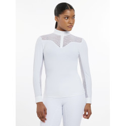 Wedstrijdpolo LeMieux Emily lange mouwen Wit