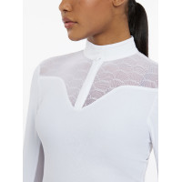 Wedstrijdpolo LeMieux Emily lange mouwen Wit