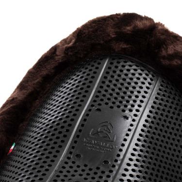 Amortisseur Acavallo Classic Gel en schapenvacht Zwart / bruin wol