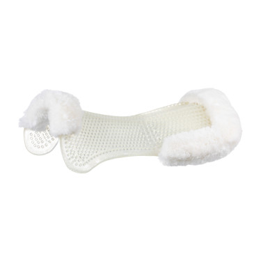 Gel- en schapenvachtverhogend achterkussen Acavallo Transparant / witte schapenvacht