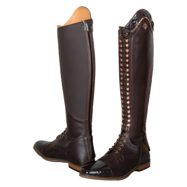 Rijlaarzen Imperial Riding Olania Dressuur Lang/Smal Bruin / bruin croco